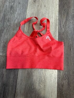 Oner active Red Seamless Sports Bra with Strappy Back
